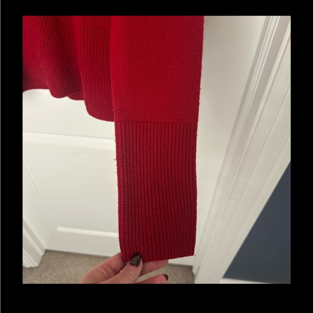 Athleta Vibrant Red Cowl Neck Sweater - Picture 7 of 7